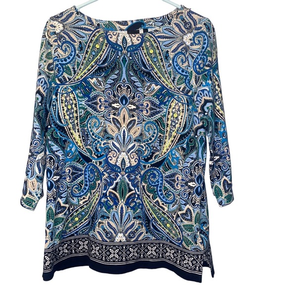 Rafaella Tops - Rafaella Women's Large 3/4 Sleeve Multicolor Shirt